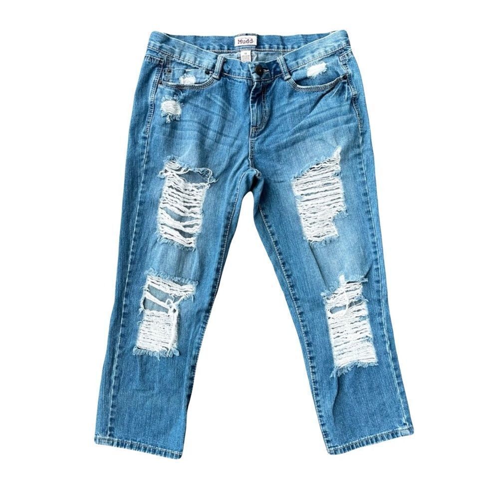Mudd Distressed Crop Jeans Sz 11